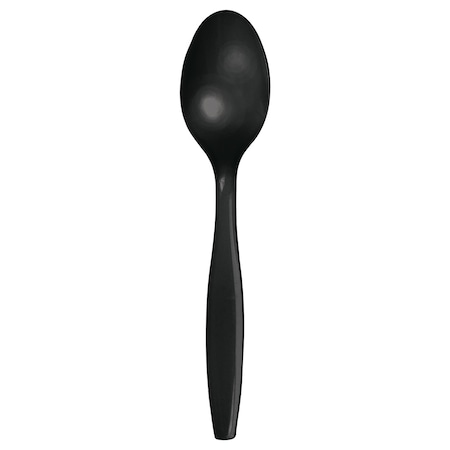 Touch Of Color Black Plastic Spoons, 6.75", 288PK 010556